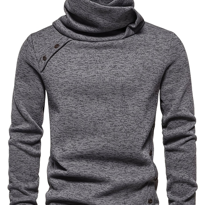 Desmond | Slouchy Collar Button-Up Sweater