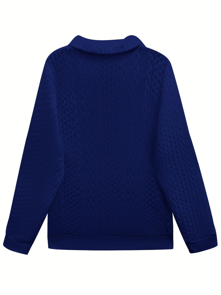 Camille | Cable-Knit Quarter-Zip Sweatshirt