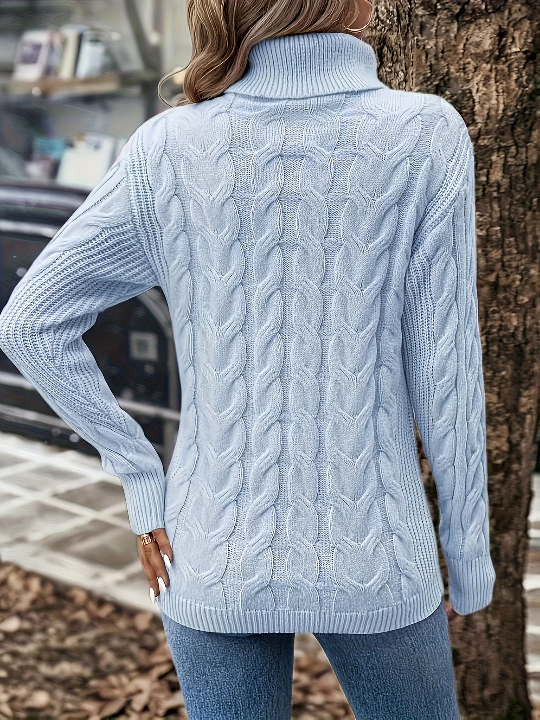 Prudence | Cable-Knit Turtleneck Sweater