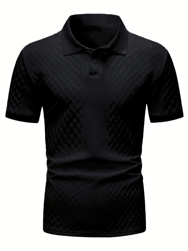 Elias | Textured Short-Sleeve Polo Shirt