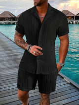Cayo | Men's Woven Two-Piece Camp Collar Set