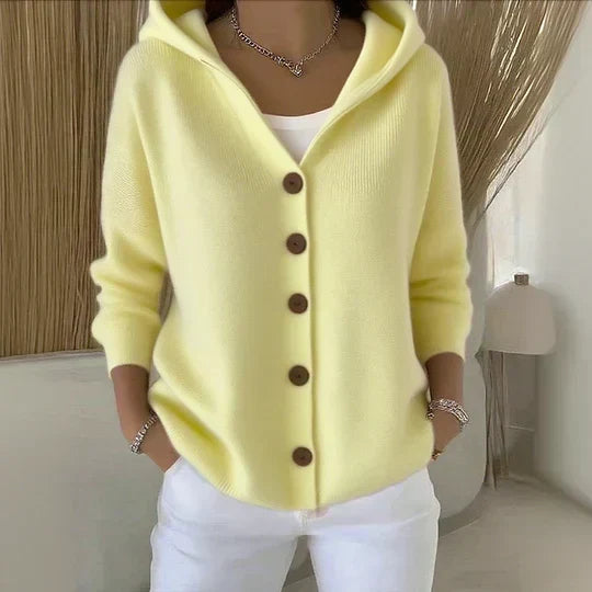 Kathryn | Relaxed Hooded Button-Front Cardigan