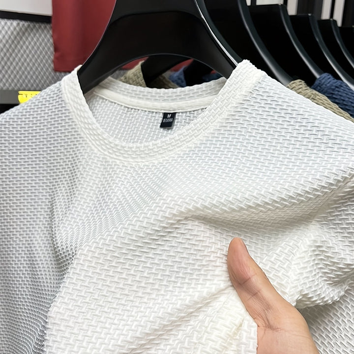 Sterling | Textured Round-Neck T-Shirt