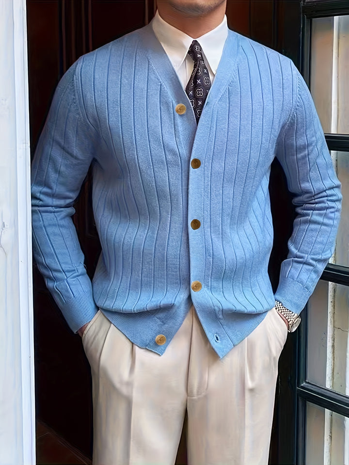 Oliver | Ribbed Button-Up Cardigan