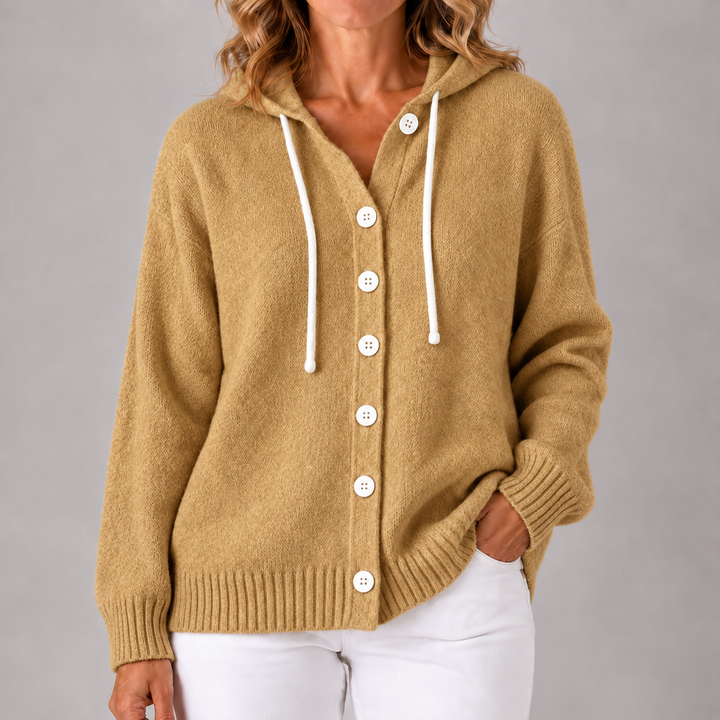 Lucinda | Cozy Hooded Button Cardigan