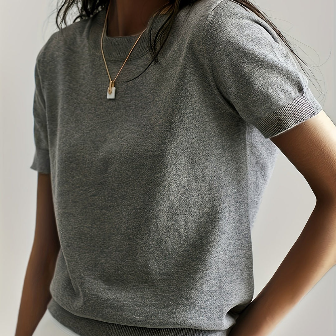 Margot | Refined Short-Sleeve Knit Top