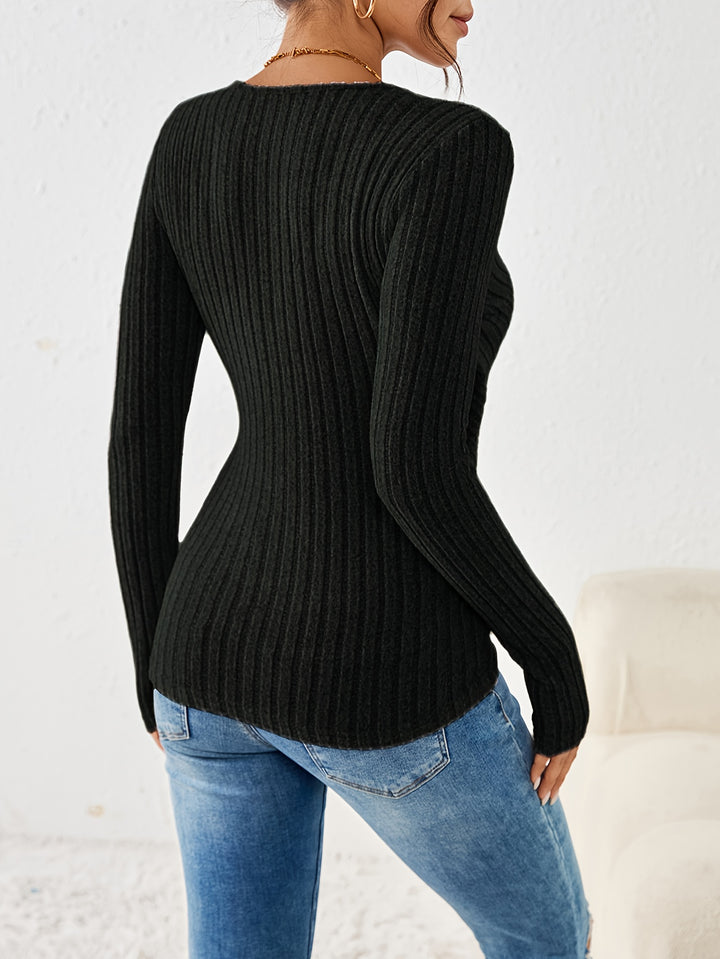 Sienna | Ribbed Wrap-Front Top