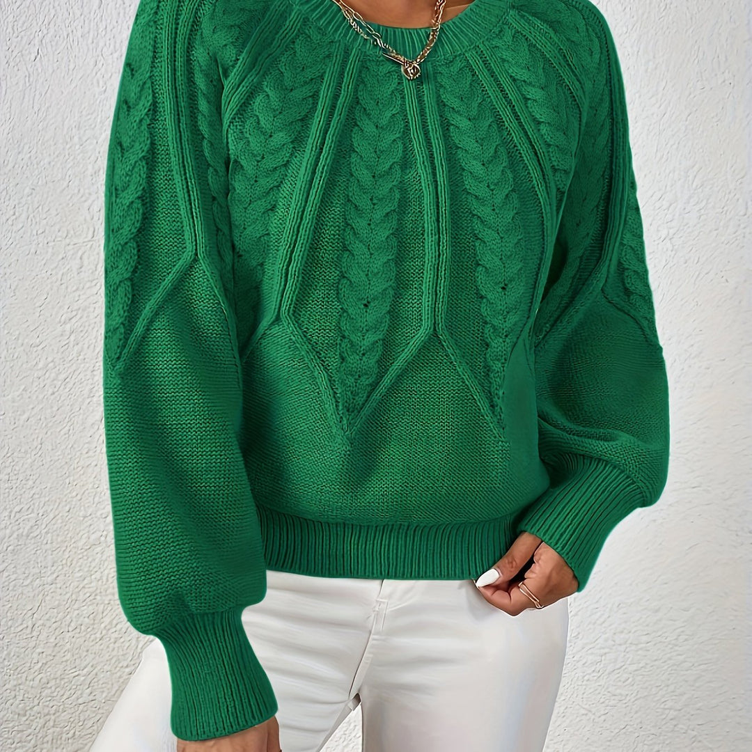 Greta | Cable-Knit Round-Neck Sweater