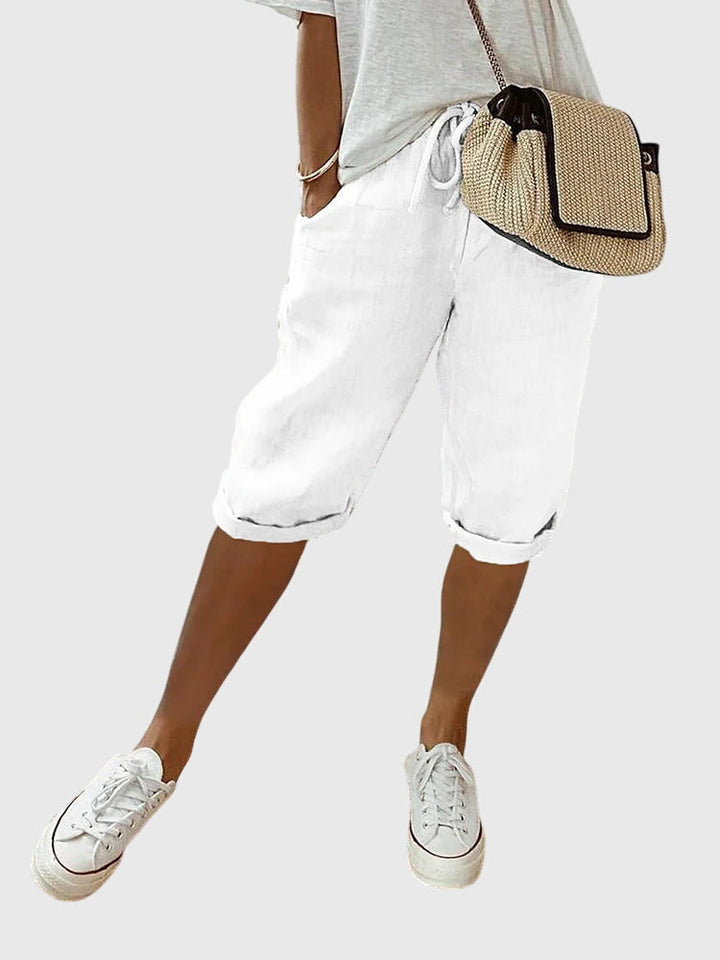 Denise | Relaxed Drawstring Capri Pants