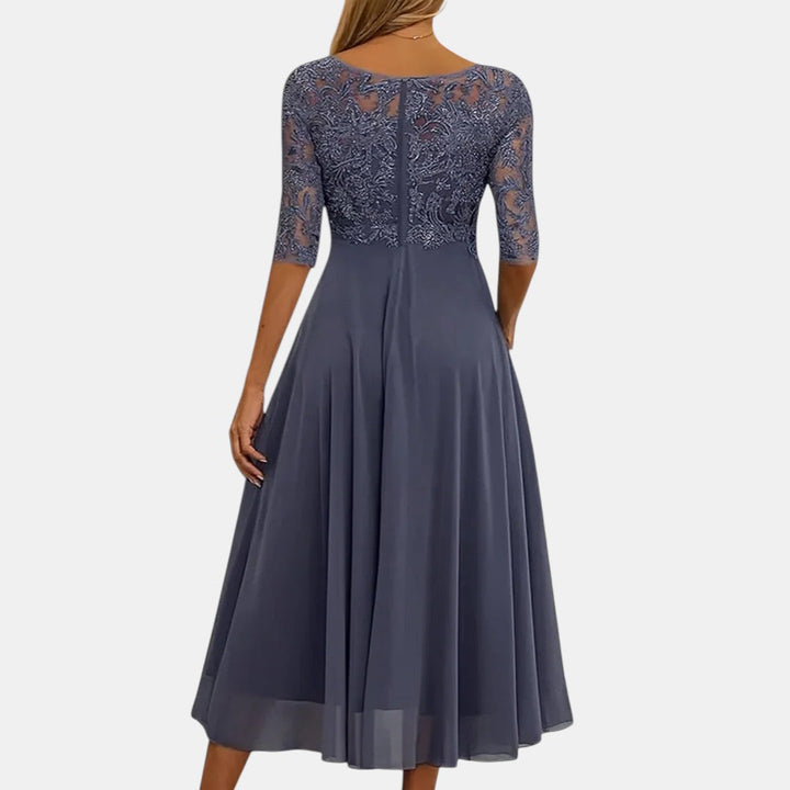 Louisa | Floral Lace Evening Dress