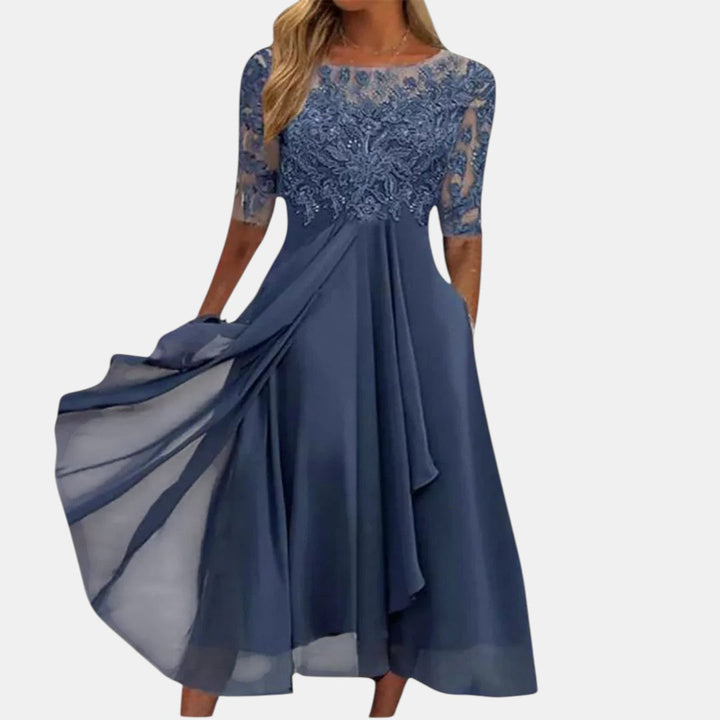 Louisa | Floral Lace Evening Dress