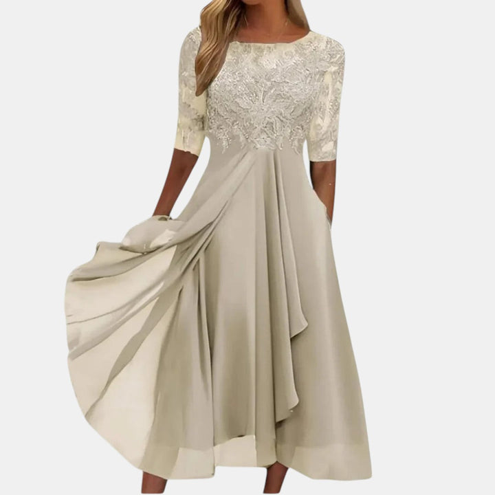 Louisa | Floral Lace Evening Dress