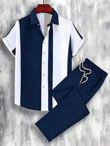 Damon | Men's Print Shirt & Pants Set