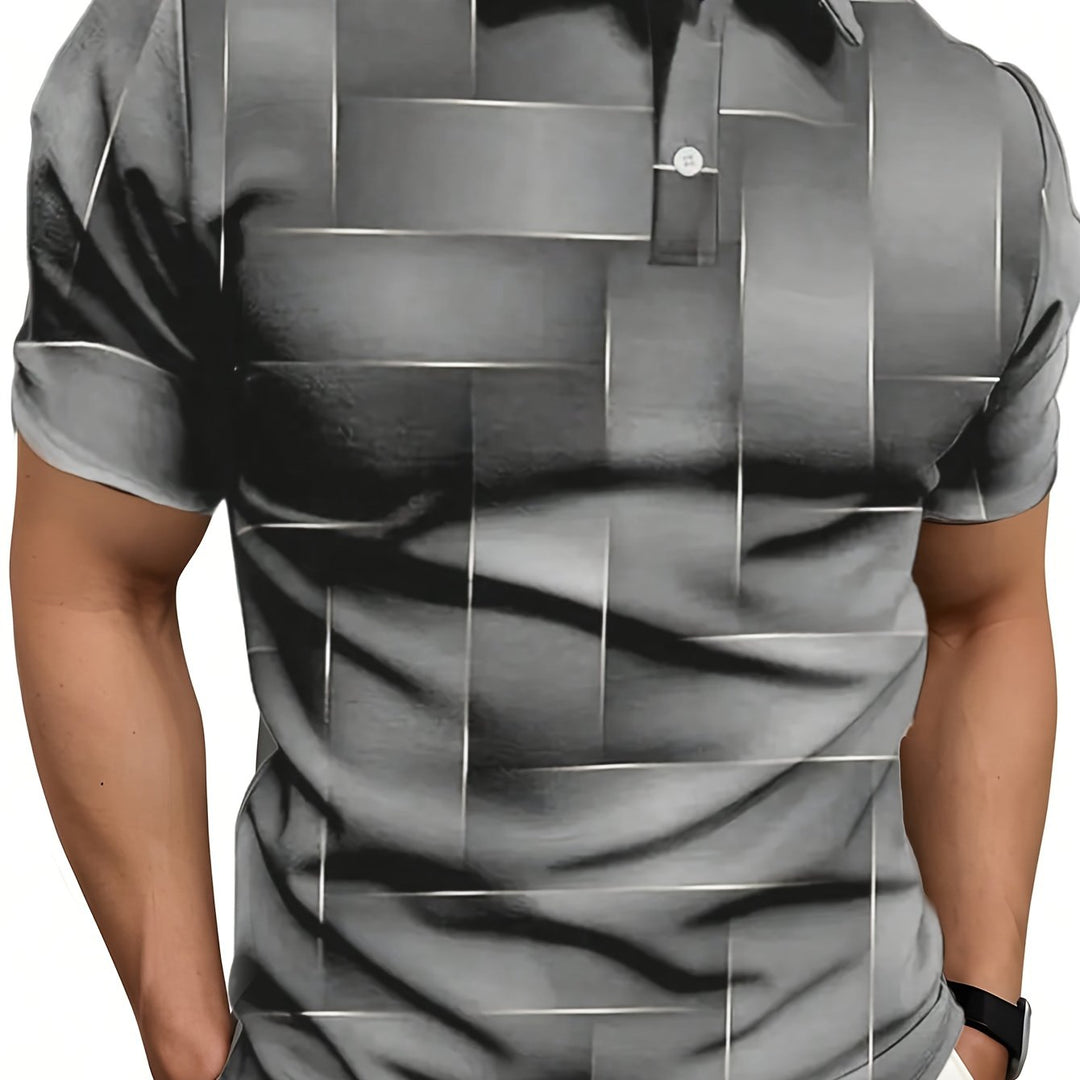 Corbin | Men's Geometric Print Polo Shirt