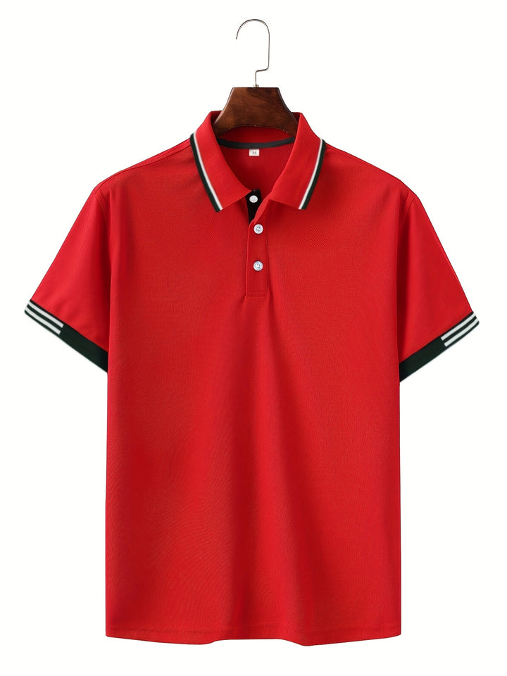 Shane | Men's Contrast Tipped Pique Polo Shirt