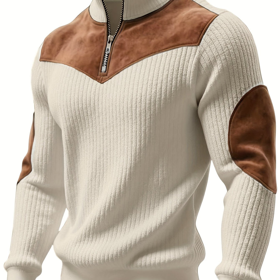 Calvin | Half-Zip Ribbed Pullover