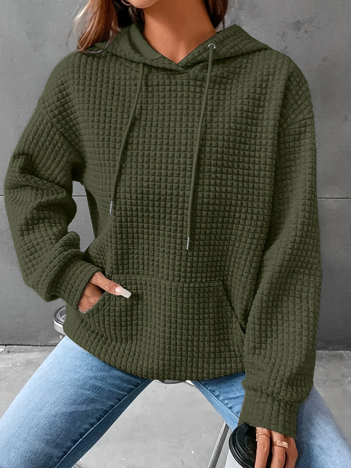 Marion | Textured Waffle-Knit Hoodie
