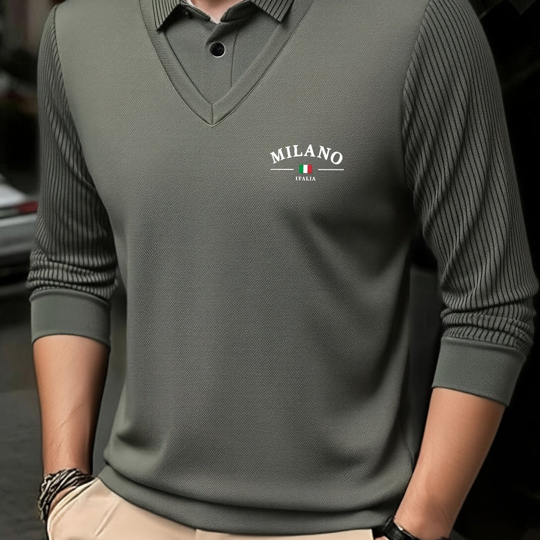 Calloway | Men's Fine Knit Long Sleeve Polo