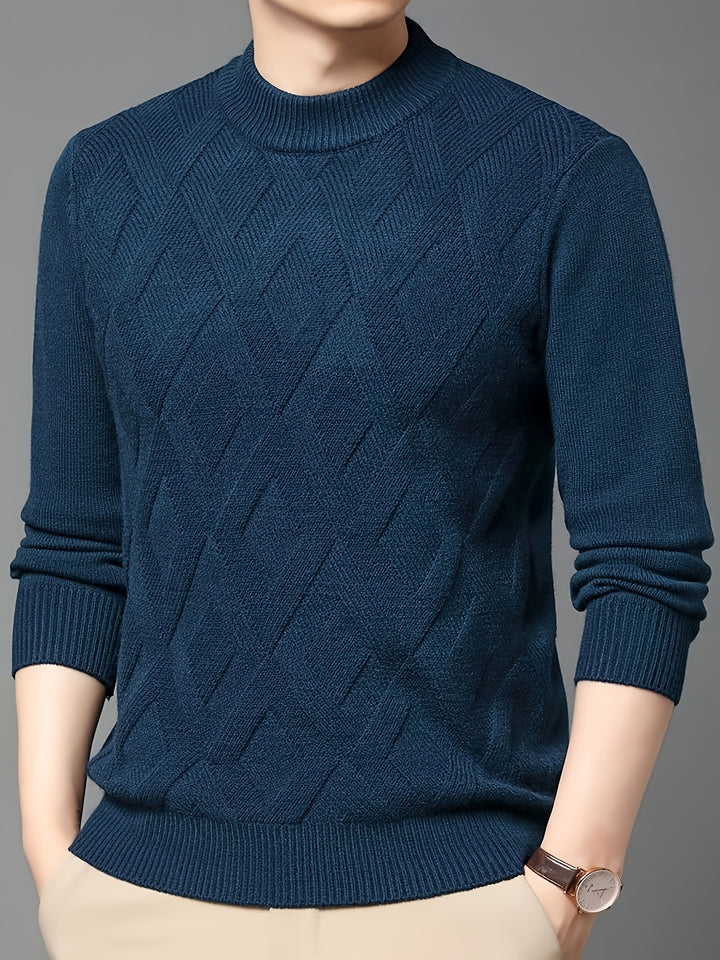 Elliot | Textured Mock-Neck Sweater