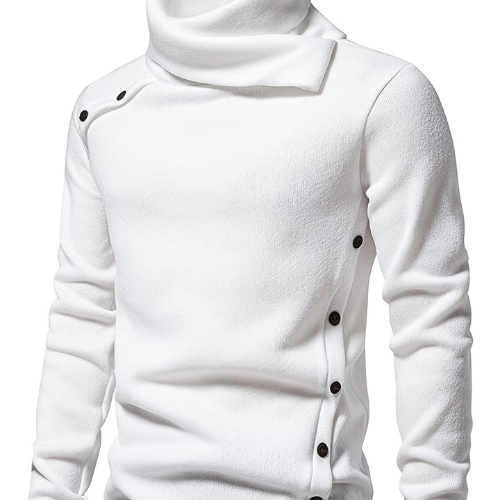 Desmond | Slouchy Collar Button-Up Sweater