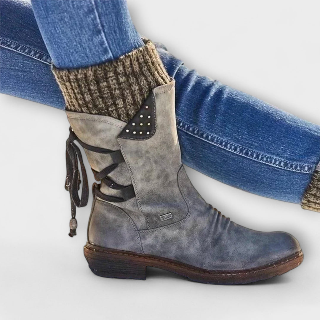 Marlowe | Cozy-Knit Cuff Mid-Calf Boots
