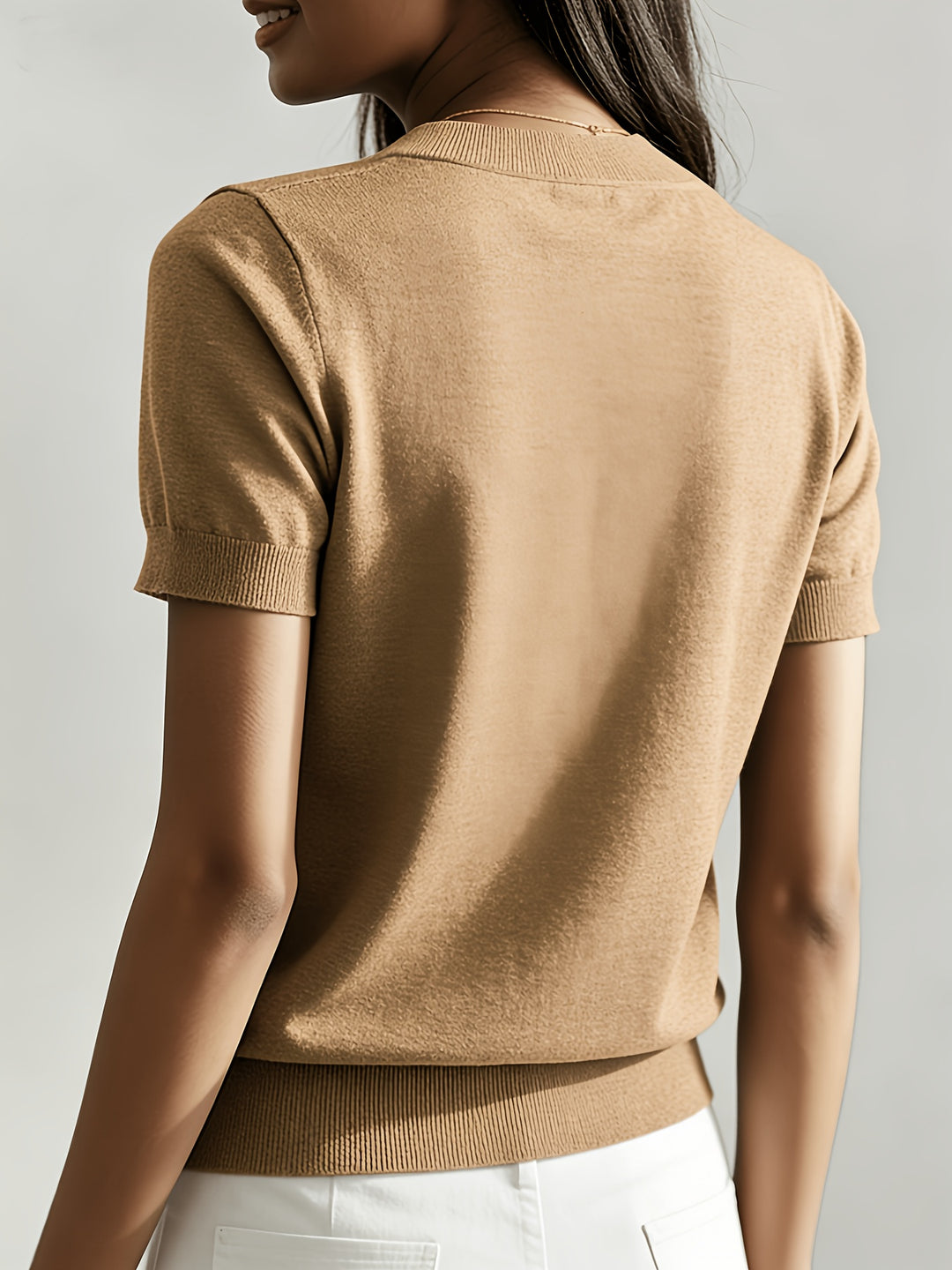 Margot | Refined Short-Sleeve Knit Top