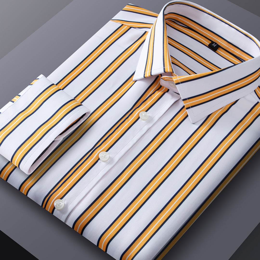 Vaughn | Men's Stretch Striped Long Sleeve Shirt