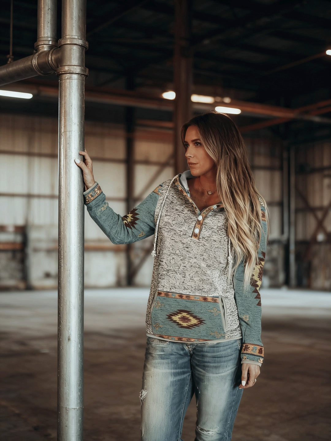 Sierra | Western-Inspired Snap-Button Hoodie