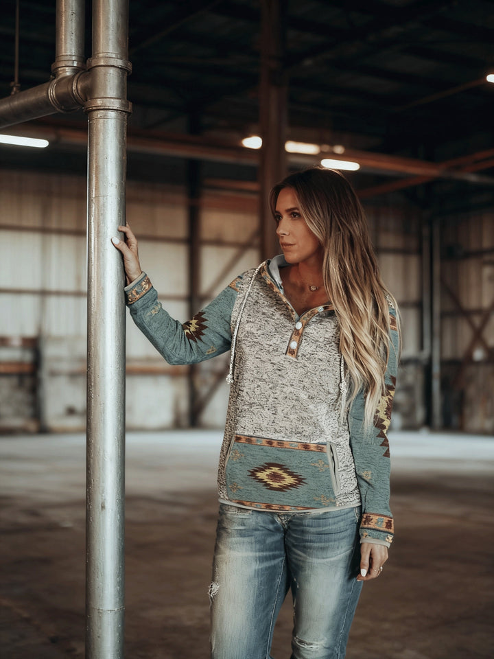 Sierra | Western-Inspired Snap-Button Hoodie