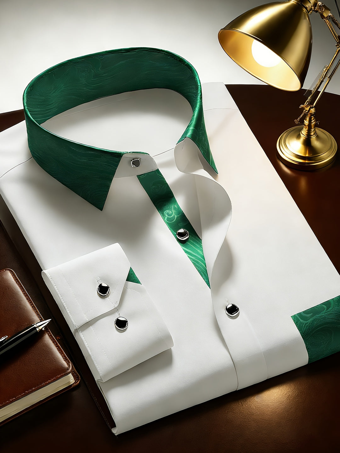 Whitfield | Men's Contrast Collar Long Sleeve Shirt
