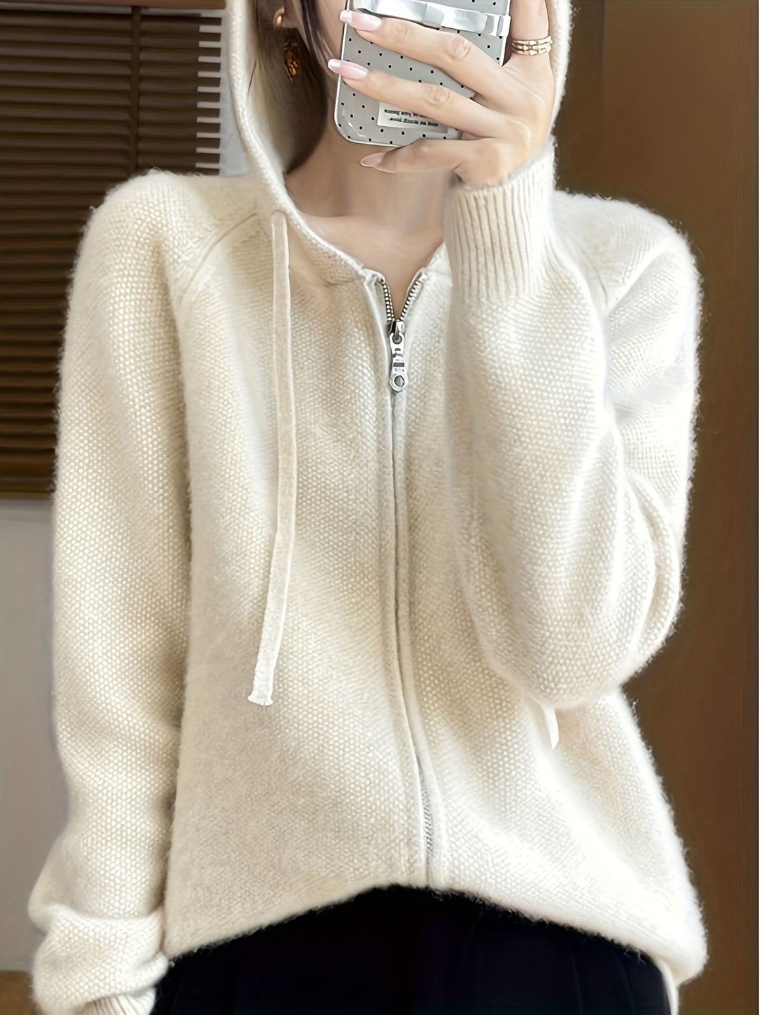 Everly | Hooded Zip-Front Cardigan