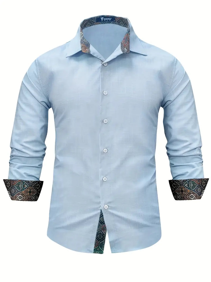 Rowland | Refined Contrast-Trim Button-Up Shirt