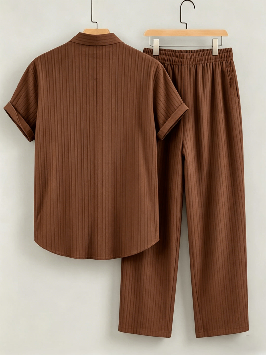 Patrick | Men's Textured Short Sleeve Shirt & Trouser Set