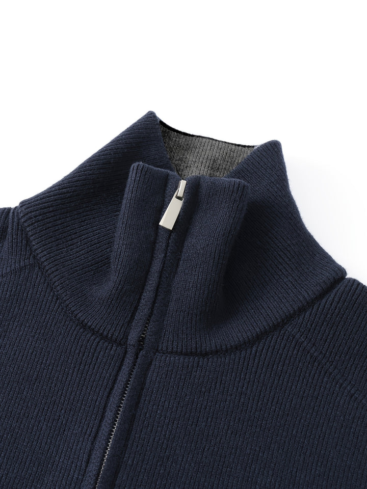 Rutherford | Zip-Up High-Neck Cardigan