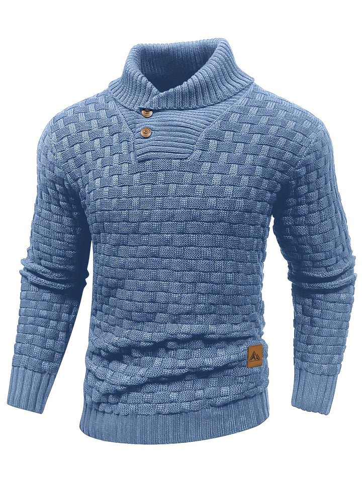 Cormac | Textured Shawl-Collar Sweater
