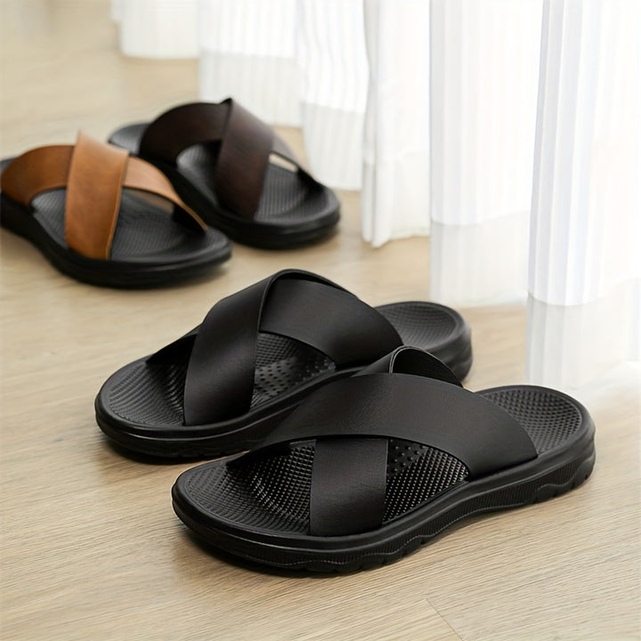 Slater | Men's Embossed Slide Sandals