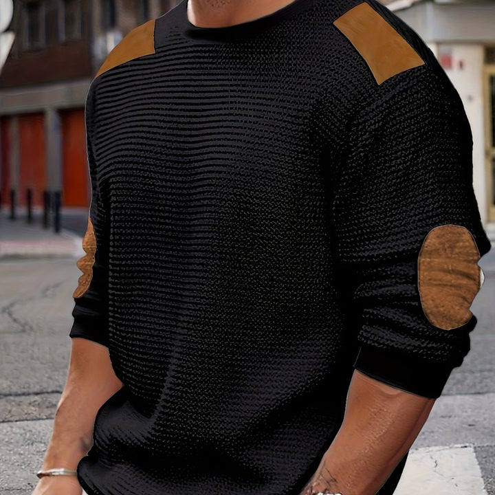 Spencer | Textured Elbow-Patch Sweater