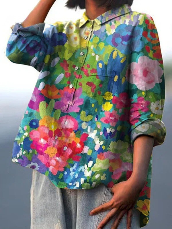 Primrose | Watercolor Floral Button Shirt