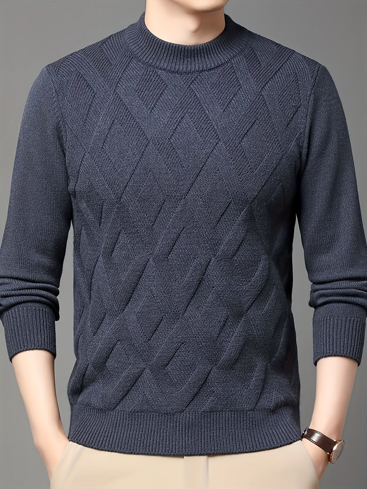 Elliot | Textured Mock-Neck Sweater