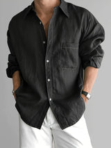 Stephen | Men's Loose Lapel Long Sleeve Shirt