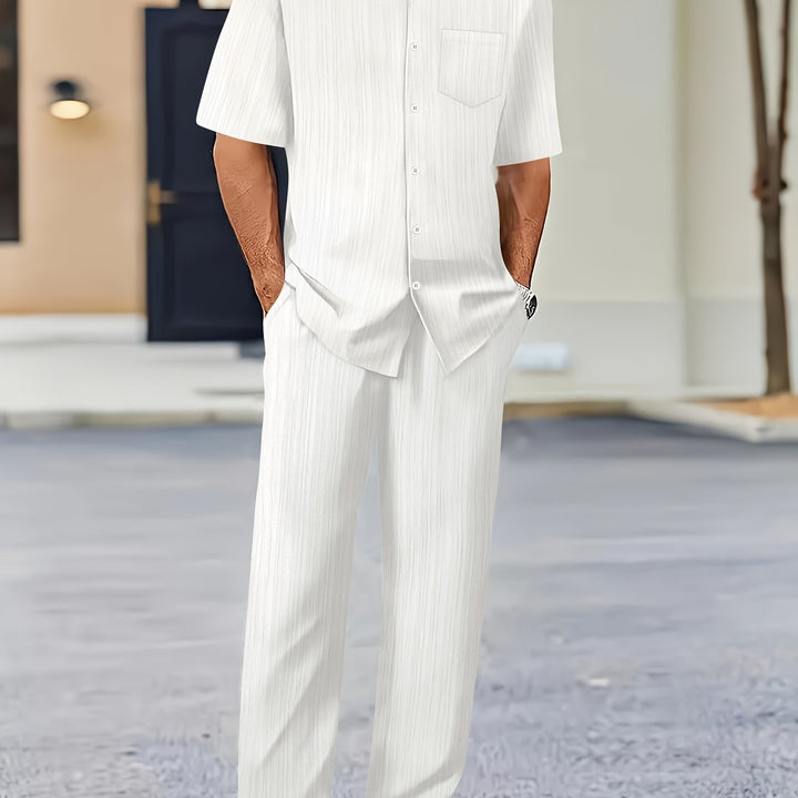 Landon | Men's Short Sleeve Shirt & Trousers Set