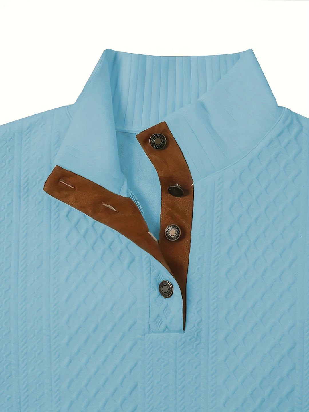 Hudson | Cable-Knit Button Henley Sweater