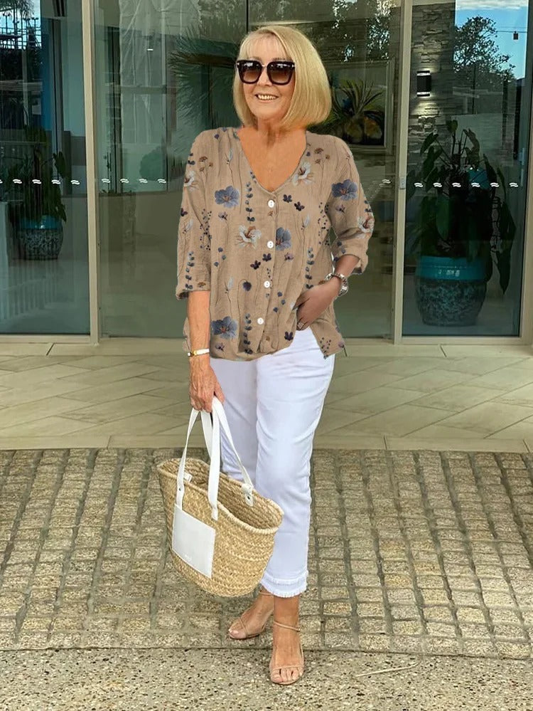 Bernadette | Elegant Floral Blouse