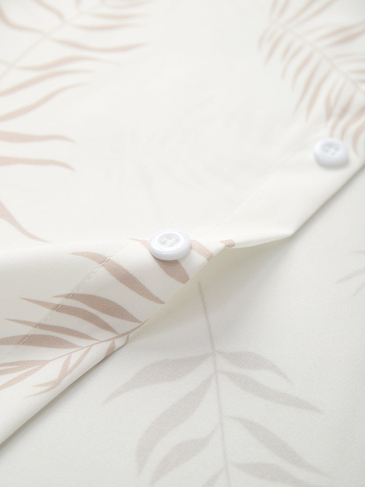 Devlin | Men's Leaf Print Shirt & Shorts Set
