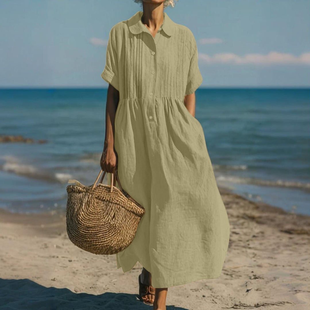 Lydia | Relaxed Collared Shirt Dress