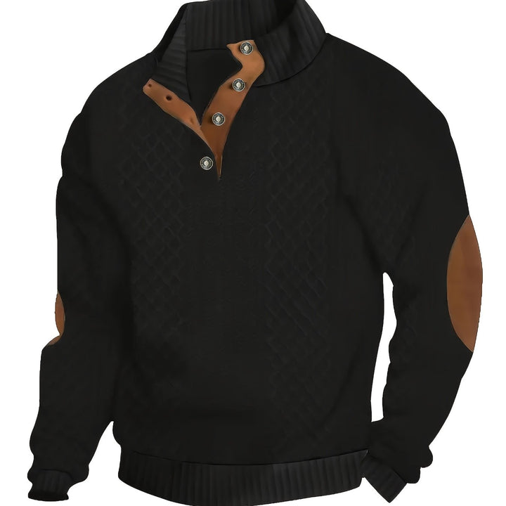 Hudson | Cable-Knit Button Henley Sweater