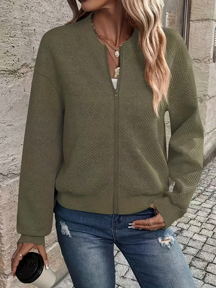 Charlotte | Textured Zip-Up Jacket