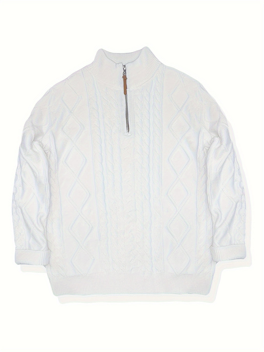 Grayson | Textured Half-Zip Cable Knit Sweater