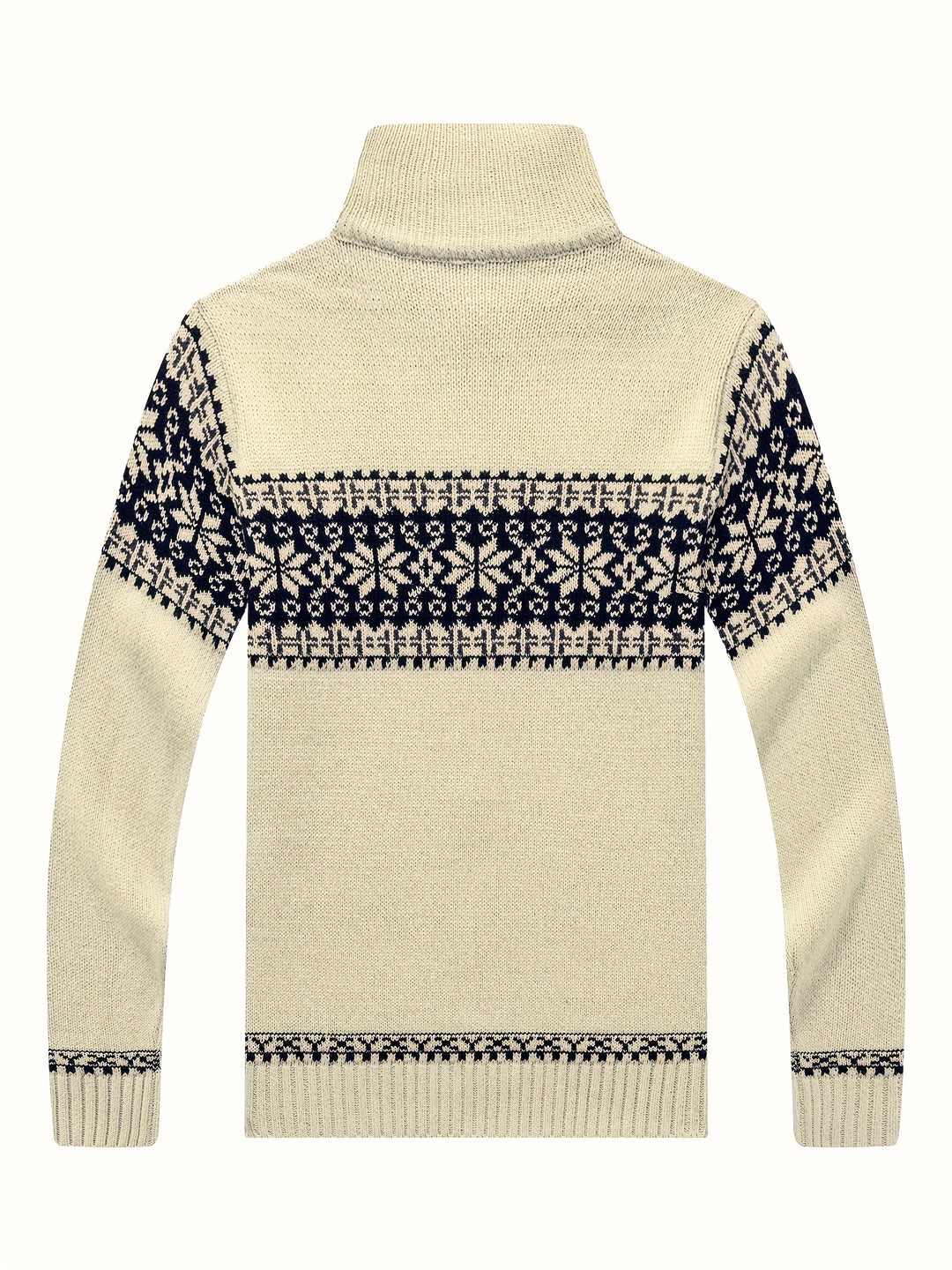Gregory | Snowflake-Knit Zip Cardigan