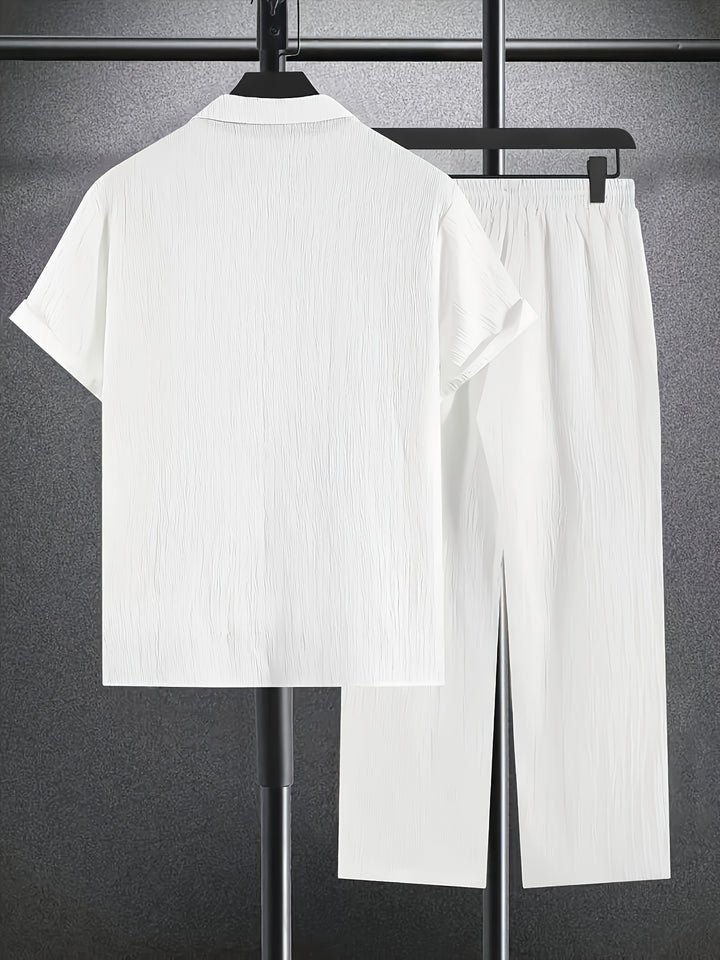 Elliot | Men's Cuban Collar Shirt & Pants Set